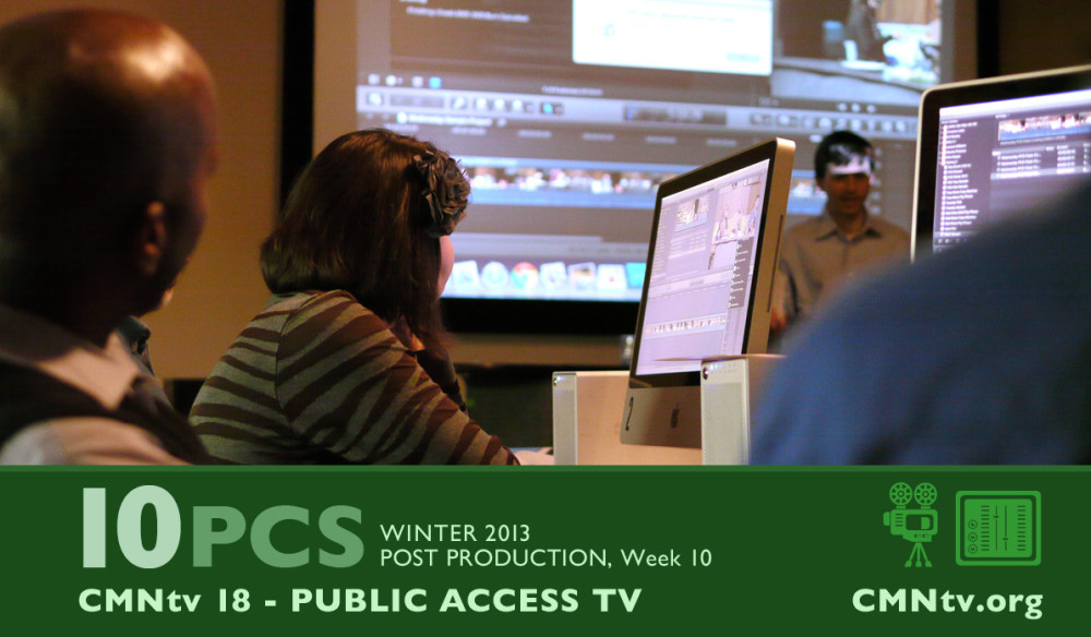 Learning how to export video from Final Cut Pro X.
PCS Winter 2013 Week 10