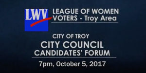 LWV Troy CC Candidates Forum 100517