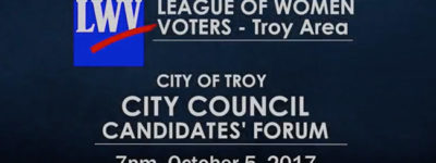 LWV Troy CC Candidates Forum 100517